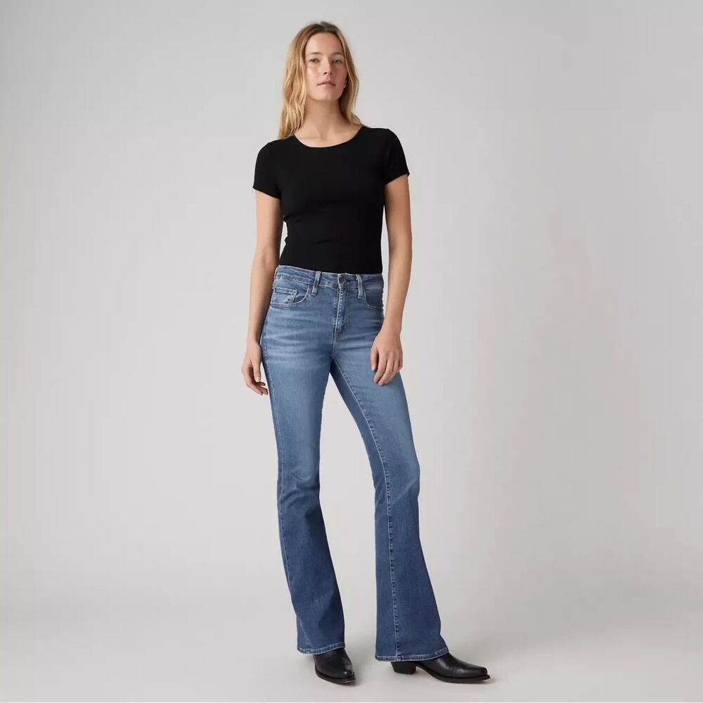 Levi's 726 Flare Blue Denim Jeans size 24